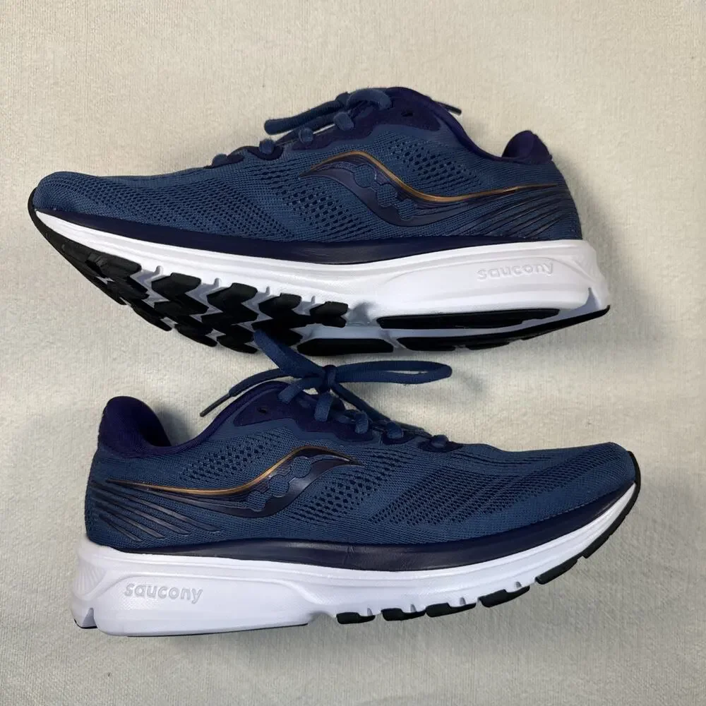 Saucony Shoes Womens Size 8 Ride 14 Midnight Copper Mesh Running Sneaker - Picture 6 of 8